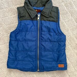 7 For All Mankind Blue and Black Kids Vest 18m